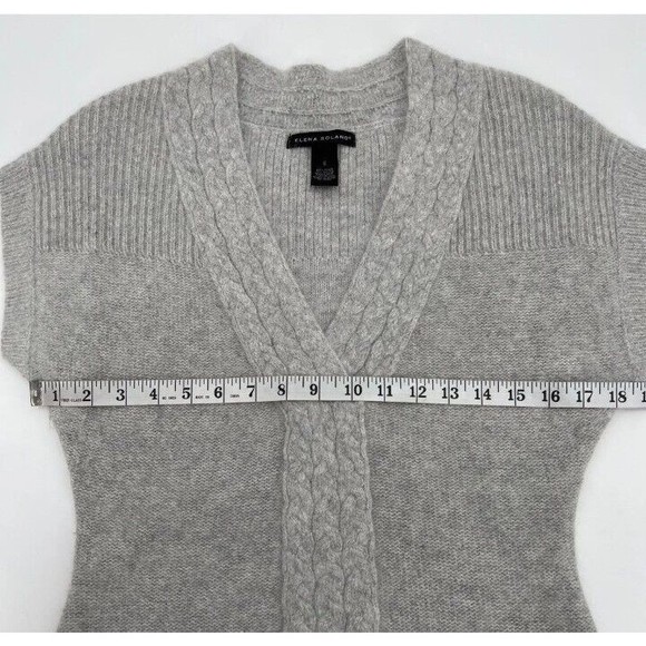 Elena Solano Angora Rabbit Hair Blend Short Sleeved Sweater Blouse Size Small - Picture 8 of 11